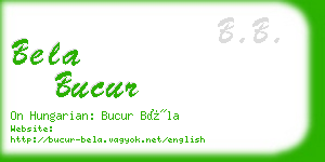 bela bucur business card